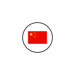 ChinaFlag Vector Icon With Circle