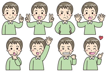 高齢男性　セット　イラスト