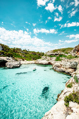 Mejor playa de Mallorca, Islas Baleares, España. Playa turquesa