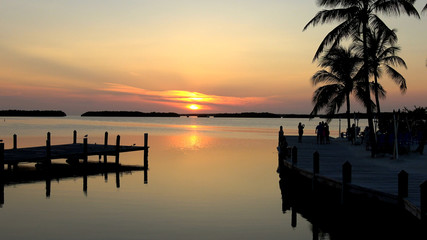 Obraz na płótnie Canvas The beautiful Florida Keys at sunset