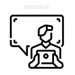 Message icon for webpage, application, card, printing, social media, posts etc.