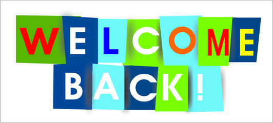 welcome back vector file