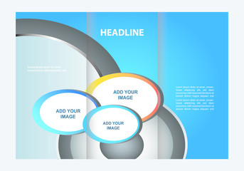 Professional business three fold flyer template, corporate brochure or cover design, can be use for publishing, print and presentation.
