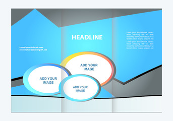 Professional business three fold flyer template, corporate brochure or cover design, can be use for publishing, print and presentation.
