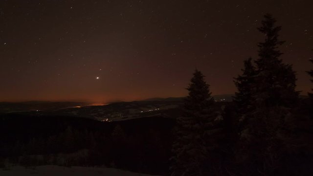 Winter time lapse in Carpatian mountains, 4k timelapse, downsized to HD, photographed on Nikon D800 camera.