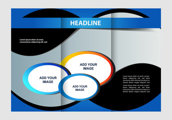 Professional business three fold flyer template, corporate brochure or cover design, can be use for publishing, print and presentation.
