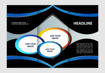 Professional business three fold flyer template, corporate brochure or cover design, can be use for publishing, print and presentation.
