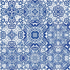 Portuguese ornamental azulejo ceramic.