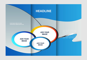 Professional business three fold flyer template, corporate brochure or cover design, can be use for publishing, print and presentation.
