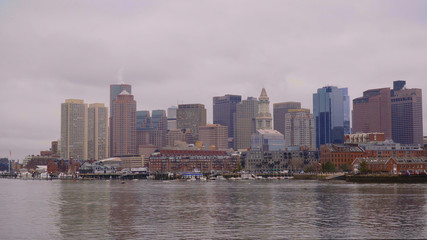 Naklejka premium Skyline of Boston - view from Boston Harbor