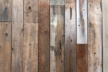 Close up of old wooden wall
