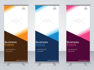 Business banner roll up set,standee banner template,Modern banner.