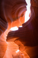 Light passing through above at Lower Antelope Arizona USA