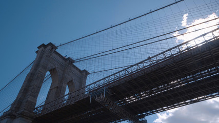 Fototapeta premium Brooklyn Bridge New York leading from Manhattan to Brooklyn