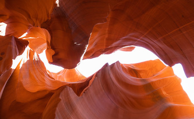 Light passing through above at Lower Antelope Arizona USA