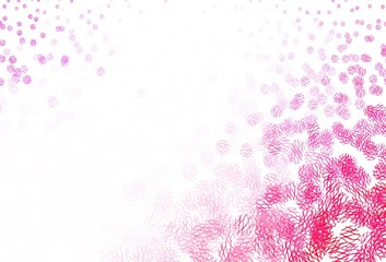 Light Purple, Pink vector pattern with spheres, lines.
