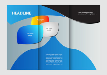 Corporate Tri Fold Brochure vector illustration
