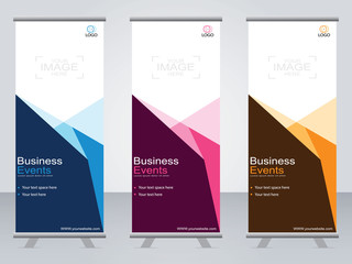 Business banner roll up set,standee banner template,Modern banner.