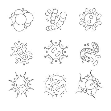 Viruses Graphic Resources line art icon