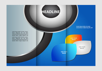 Corporate Tri Fold Brochure vector illustration
