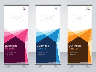 Business banner roll up set,standee banner template,Modern banner.