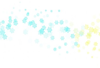 Light Blue, Green vector doodle layout with flowers.