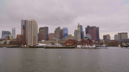 The skyline of Boston at harborside