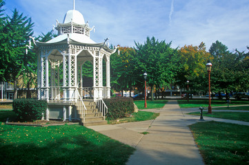 White Pagoda built in 1877 in Washington Park, Dubuque, IA
