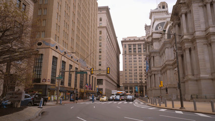 Fototapeta na wymiar City Center of Philadelphia - street view