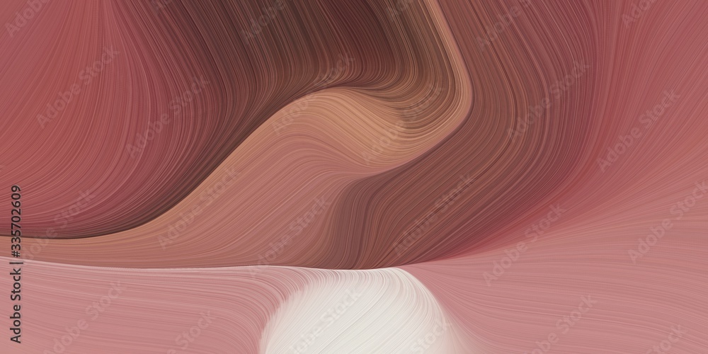 Poster graphic design background with abstract waves design with pastel brown, light gray and old mauve color. can be used as card, wallpaper or background texture