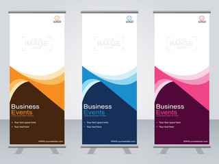 Business banner roll up set,standee banner template,Modern banner.