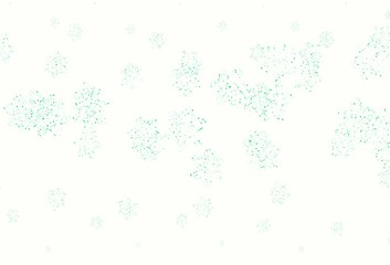 Light Blue, Green vector abstract background with flowers.