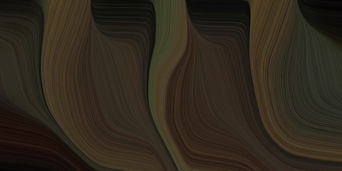 graphic design background with modern soft curvy waves background illustration with very dark green, black and dark olive green color. can be used as card, wallpaper or background texture