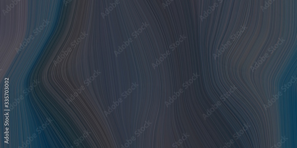 Poster graphic design background with curvy background design with dark slate gray, very dark blue and dim 