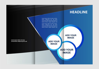 Tri-fold Brochure Design and Catalog Vector Concept Template
