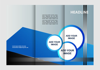 Tri-fold Brochure Design and Catalog Vector Concept Template
