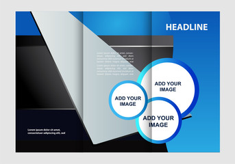 Tri-fold Brochure Design and Catalog Vector Concept Template
