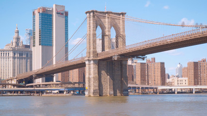 Fototapeta na wymiar Amazing Brooklyn Bridge in New York - view from Brooklyn