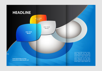 Tri-fold Brochure Design and Catalog Vector Concept Template
