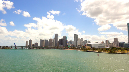Skyline of Miami on a sunny day