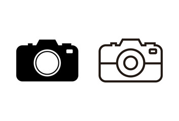 Camera Icons set isolated on white background. Camera symbol. Camera vector icon