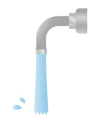 Tap water isolated vector illustration.