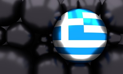 Flag of the Greece. Independence day celebration card concept. 3D rendering