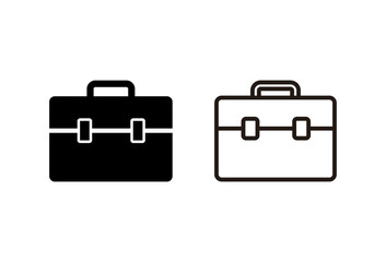 Briefcase icons set on white background. Briefcase vector icon