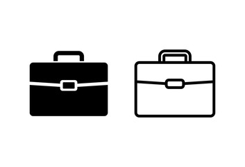 Briefcase icons set on white background. Briefcase vector icon