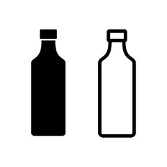 Bottle icons set on white background. Bottle icon in trendy flat design