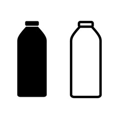 Bottle icons set on white background. Bottle icon in trendy flat design