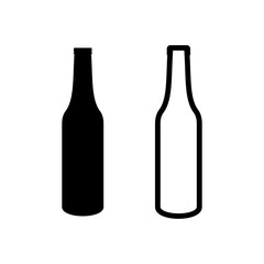 Bottle icons set on white background. Bottle icon in trendy flat design