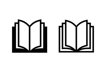 Book icons set on white background. Book vector icon