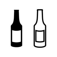 Beer icons set on white background. Beer Icon in trendy flat style